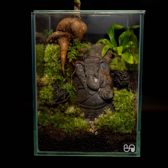 ガネーシャ石像（fromバリ島）のパルダリウム【現品１点もの】                                     神秘のパワースポット・バリ島から輸入した縁起のよい神様｢ガ SKC1960971275(14900円)