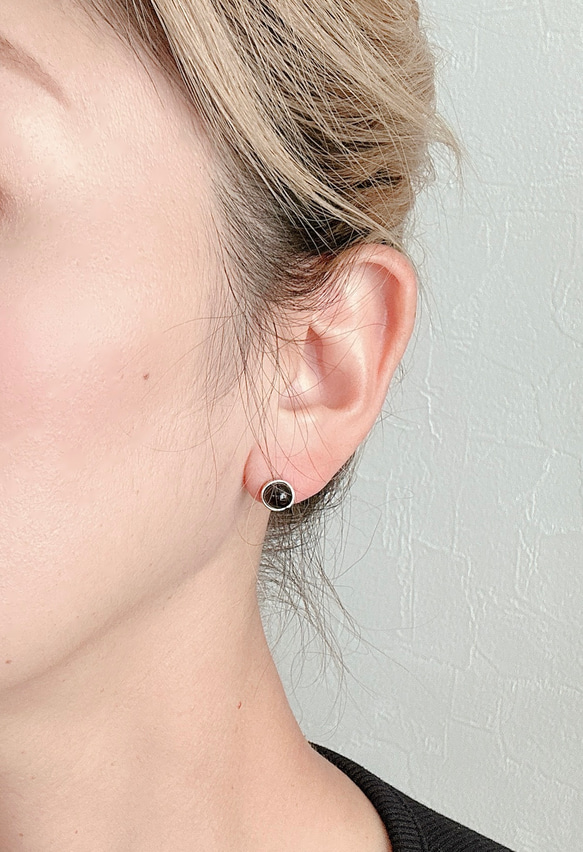 14kgf モリオン　ワイヤーピアス　6mm イヤリング変更可 5枚目の画像