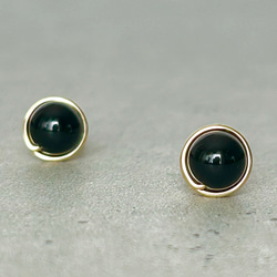 14kgf モリオン　ワイヤーピアス　6mm イヤリング変更可 3枚目の画像