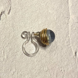 14kgf モリオン　ワイヤーピアス　6mm イヤリング変更可 6枚目の画像