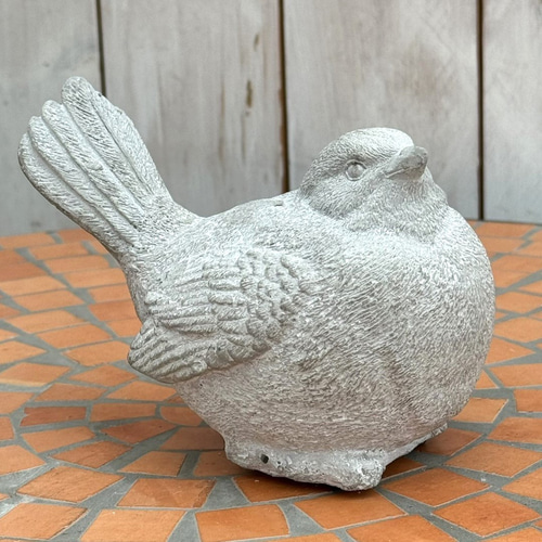 テラコッタ製 ガーデニング オブジェ 鳥さんの親子 5点 ガーデニング