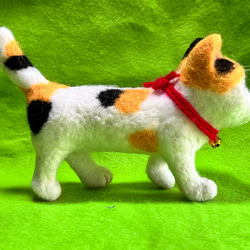 三毛猫(中)#3 (羊毛フェルト作品) 羊毛フェルト 工房TAKA 通販