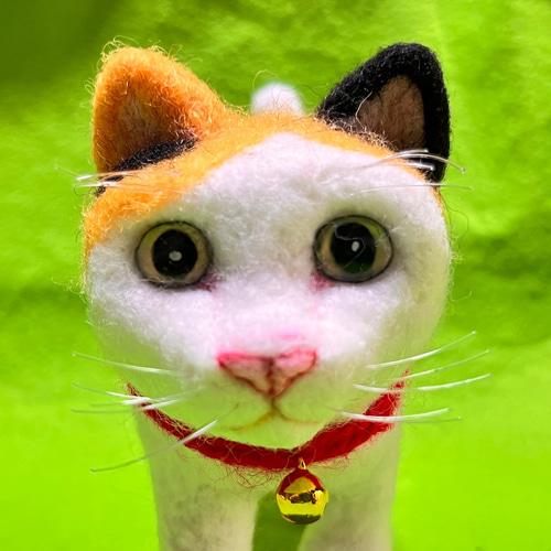 三毛猫(中)#3 (羊毛フェルト作品) 羊毛フェルト 工房TAKA 通販
