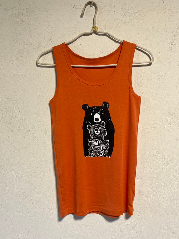 【クマさん専用】タンクトップ クマさん柄 レディース タンクトップ 綿100％ Mサイズ タンクトップ