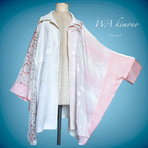 男女兼用 ドルマンシャツ フリーサイズ ビッグシャツ 着物リメイク  