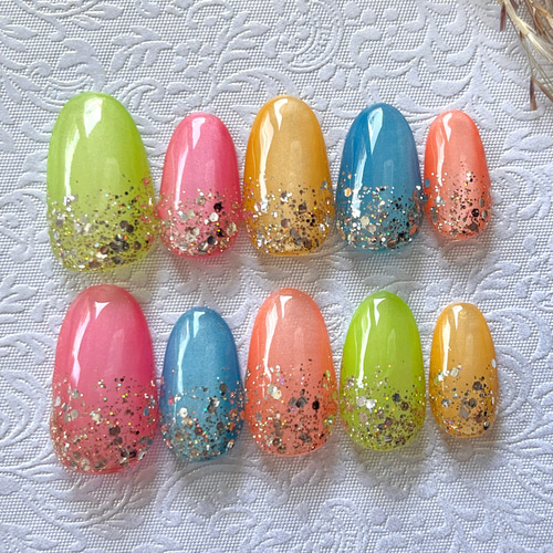 ネイルチップ カラフルマグネットネイルチップ #81 ネイルチップ