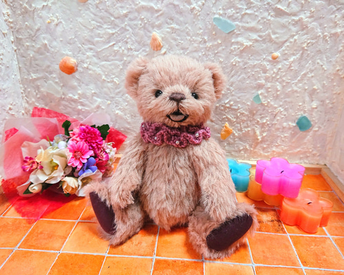 かわいい！ アンティークピンク テディベア 【国内定形外送料無料】 ぬいぐるみ