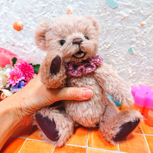 美しいピンクのアンティークテディベア 13_000000014065.jpg?1680082486