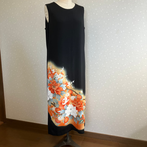 留袖ドレス No.128 留袖ドレス ワンピースとボレロ(カーブ) M〜L11号着物