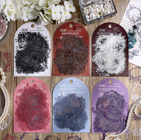 コラージュ 素材 フィルム シール 手帳 トレカケース トレカ 30枚