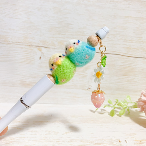 専用ページ 羊毛フェルト 傘でお出かけボタンインコ 鳥