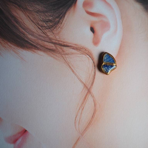 シー陶器 金継ぎ ピアス NO.371 ピアス（スタッド・一粒） Senju 通販 