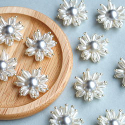 ビーズ刺繍カボション】ビーズ刺繍 カボション 貼り付け 刺繍 メタル