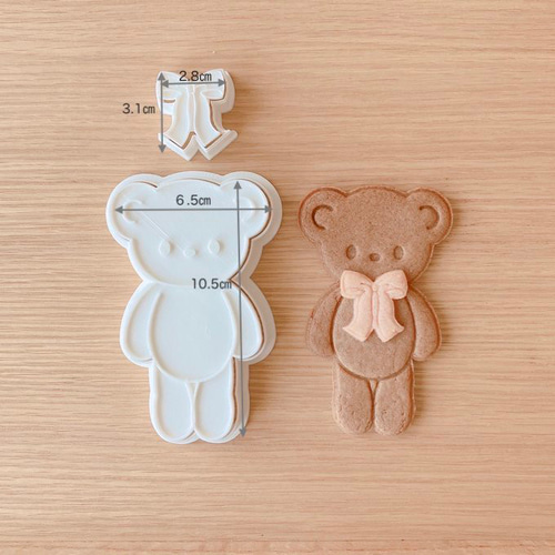 Largeサイズ】リボンくまちゃんのクッキー型 クッキー型 mt-cupcake