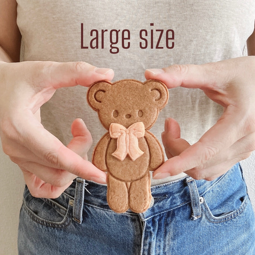 Largeサイズ】リボンくまちゃんのクッキー型 クッキー型 mt-cupcake