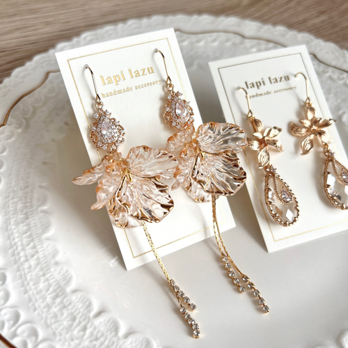 ★安心国内発送【WING BLING】14k Post LUVA Moissanite ピアス wing bling】14K post LUVA square moissanite earring ピアス