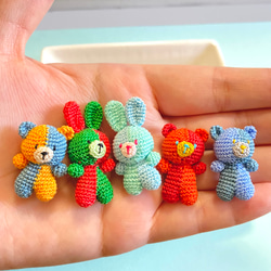 特典つき！【ツートンぷちもん】かぎ針編みのミニチュアあみぐるみ【夏