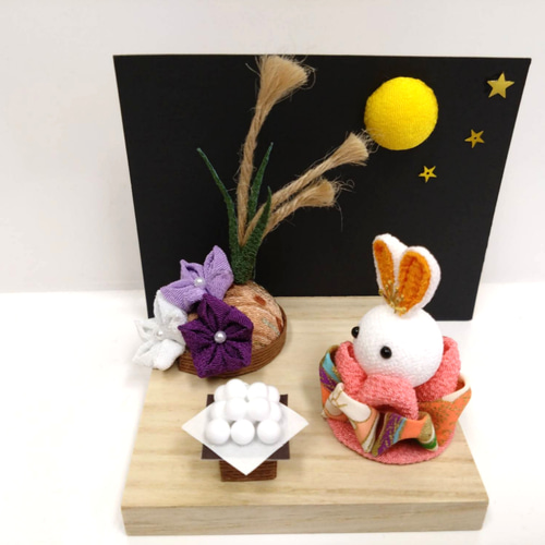 出産祝いなども豊富 お月見 かぐや姫 ちりめん細工 季節の彩り 秋 その他置物 その他