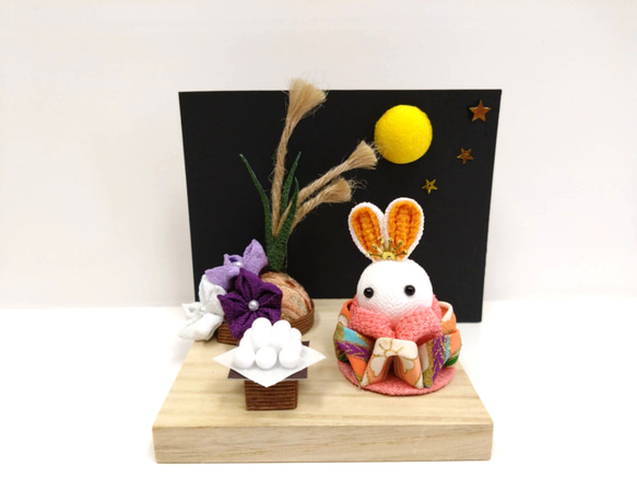 お月見　かぐや姫　ちりめん細工　季節の彩り　秋 お月見 かぐや姫 ちりめん細工 季節の彩り 秋 その他置物