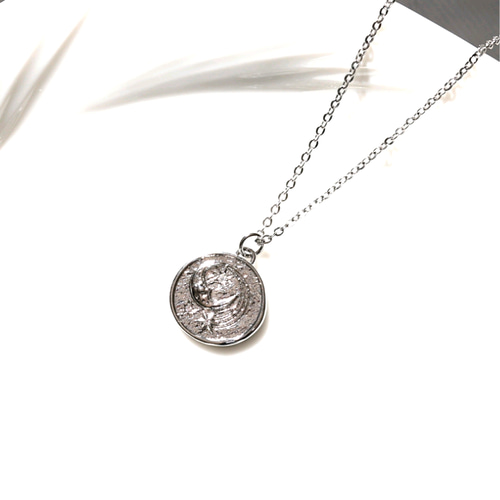 専用⭐︎サフィリーン✴︎星と月舟のネックレス 残り僅か◇再販】三日月とCZ流れ星コインネックレス【14kgf