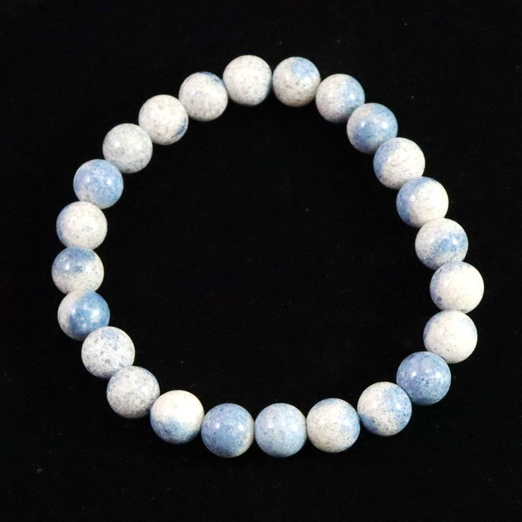 ヒマラヤ Ｋ２ストーン アズライト 8ミリブレスレット16.0ｇ #92366