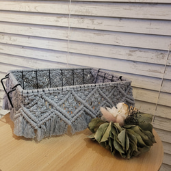 ★NEW★♡値下げ中♡マクラメバスケット小(ワイヤーカゴ) 4枚目の画像