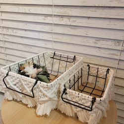 ★NEW★♡値下げ中♡マクラメバスケット小(ワイヤーカゴ) 3枚目の画像