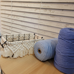 ★NEW★♡値下げ中♡マクラメバスケット小(ワイヤーカゴ) 2枚目の画像