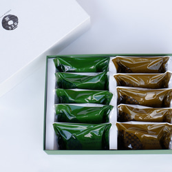 お供え 志 専用 宇治抹茶・ほうじ茶ダックワーズ 10個入 風呂敷 焼き菓子 お菓子  抹茶スイーツ きよ泉 ダクワーズ 8枚目の画像