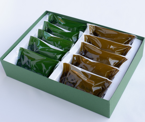 お供え 志 専用 宇治抹茶・ほうじ茶ダックワーズ 10個入 風呂敷 焼き菓子 お菓子  抹茶スイーツ きよ泉 ダクワーズ 7枚目の画像