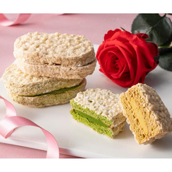 お供え 志 専用 宇治抹茶・ほうじ茶ダックワーズ 10個入 風呂敷 焼き菓子 お菓子  抹茶スイーツ きよ泉 ダクワーズ 5枚目の画像