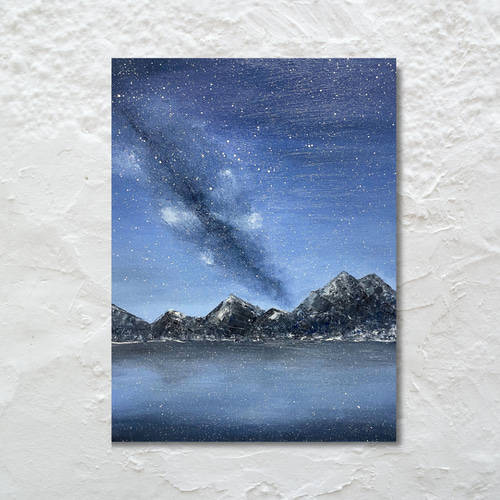 星空 天の川 油絵 原画 絵画 yumeblue 通販 18078238｜Creema