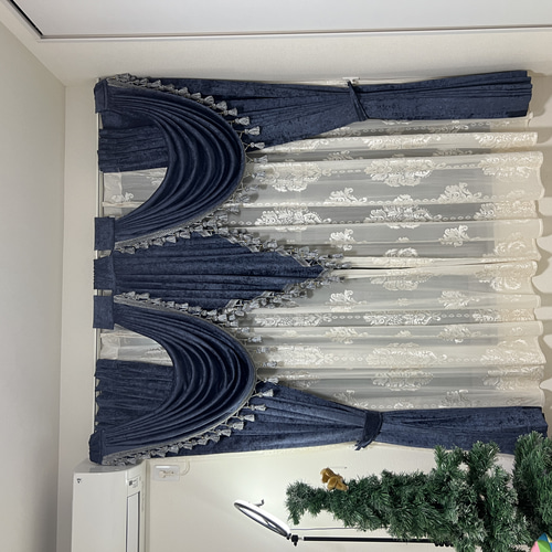 カーテン バランス ドレープカーテン 両開き 2枚入り おしゃれ 高級