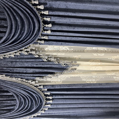 カーテン バランス ドレープカーテン 両開き 2枚入り おしゃれ 高級