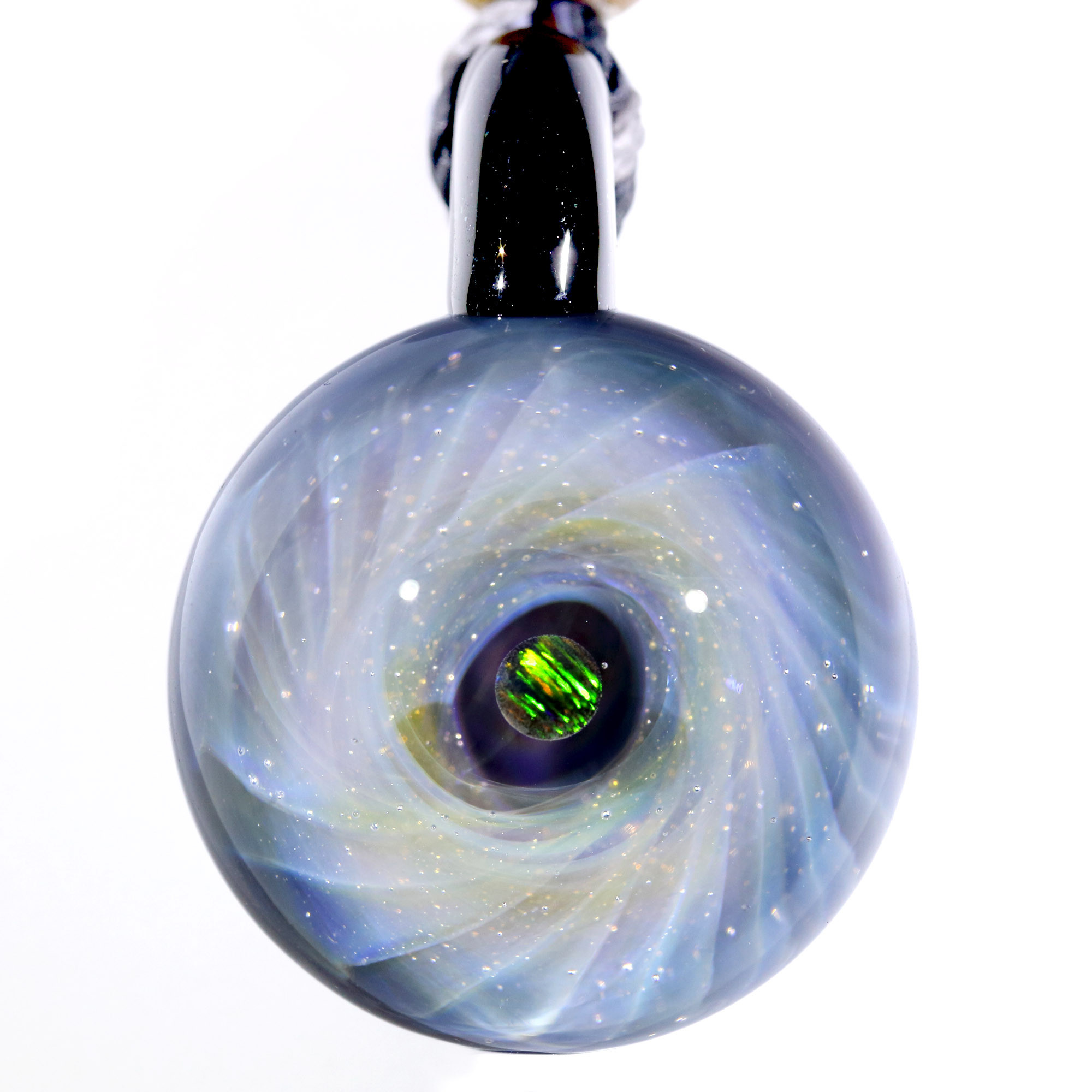 宇宙ガラスペンダント (28mｍ 螺旋状銀河） no.P132
