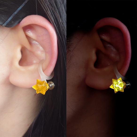 星のかけらピアス＋専用P-cuffs 11枚目の画像