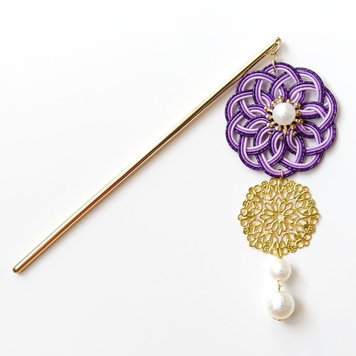 ❤️ 簪かんざしきつね梅結び水引祭り和装ハンドメイド