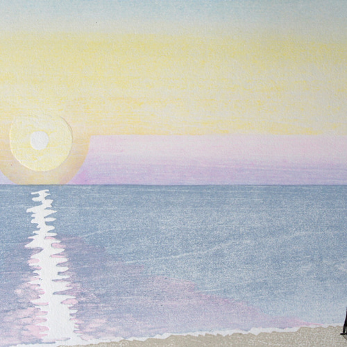 木版画『Beautiful day 』 BOKUNEN ART GALLERY公式オンラインストア / 光花塔頭 木版画