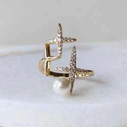 仁尾彫金『ギャラクシーアイアンクロスリング』ハンドメイド44b 仁尾彫金『ゴールドギャラクシーアイアンクロスリング』ハンドメイド44