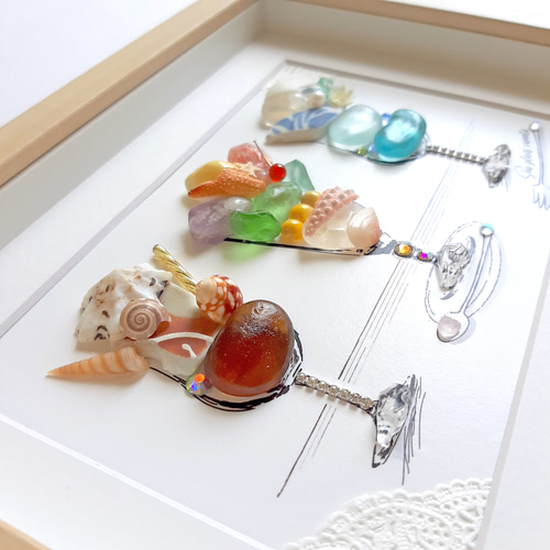 3種のパフェ “Beautiful Dream”〉シーグラスアート その他アート moon