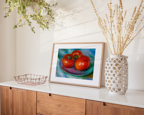 アンティーク品　絵画　油絵　トマト アンティーク品 絵画 油絵 トマト アンティーク品 絵画 油絵