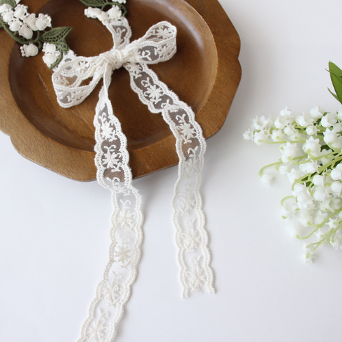 すずらんのレースヘアバンド flower ribbon◇ ひな祭り 初節句 1歳