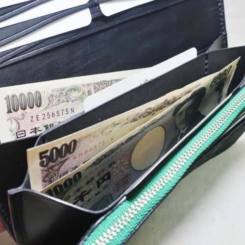 レザーウォレット エレファントレザー ロングウォレット ゾウ革 革財布