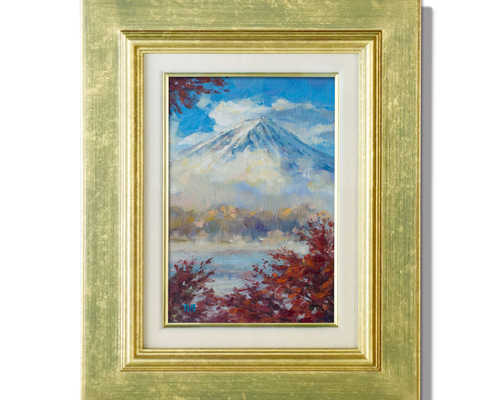 おさえゆうの、絵画、アクリル、油彩、原画1点物、赤富士 おさえゆうの、絵画、アクリル、油彩、原画1点物、赤富士 おさえ