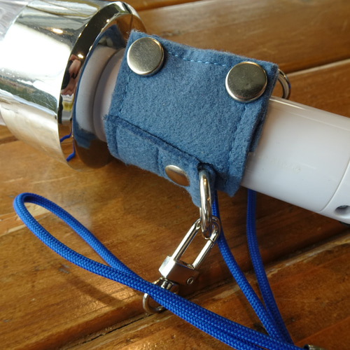 ペンライトホルダー（からし色:金具ゴールドカラー） ネックストラップ