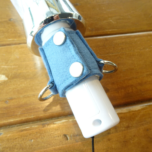 ペンライトホルダー（からし色:金具ゴールドカラー） ネックストラップ