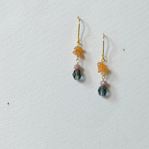 G53【恋を実らせる オレンジアベンチュリン】フレンチクールな色の