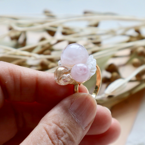 天然石 ハンドメイド リングオーダー承りますჰ❛‿❛ჴHello❤