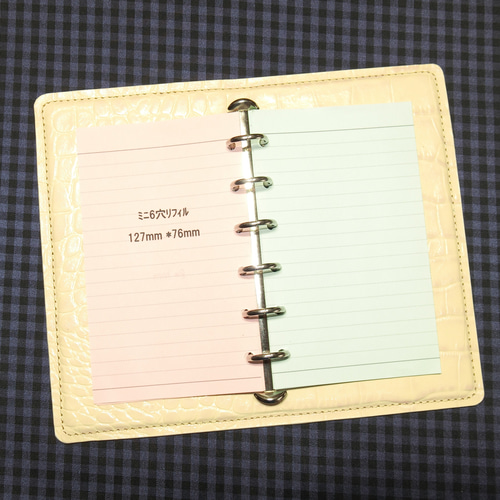 牛革ﾐﾆ6穴ﾘﾌｨﾙ 閉じないｼｽﾃﾑ手帳 卓上ﾊﾞｲﾝﾀﾞｰ ノート gtcraft 通販
