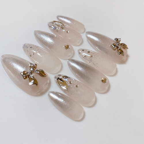 サイズオーダー ミラーグラデーション ワンホン 量産型 地雷系 ネイル  